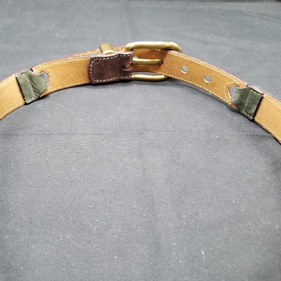 Fossil Multi-Colored Link Genuine Leather Belt Size Medium - Picture 6 of 8